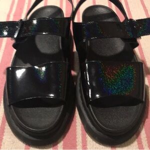 Dr. Martens Romi Sandals Holographic Black